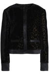 ROBERTO CAVALLI WOMAN SATIN-TRIMMED VELVET JACKET BLACK,GB 1016843419852372