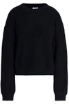 FRAME WOMAN RIBBED CASHMERE SWEATER BLACK,GB 3024088872823405