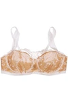 ELLE MACPHERSON BODY WOMAN EMBROIDERED TULLE AND STRETCH-SILK SATIN UNDERWIRED BRA IVORY,AU 1016843419977418