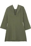 ELLE MACPHERSON BODY WOMAN JERSEY HOODED PAJAMA TOP ARMY GREEN,GB 1016843419853614