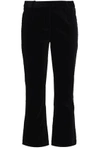 FRAME WOMAN COTTON-BLEND VELVET BOOTCUT trousers BLACK,GB 2243576767756017