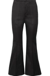 BASSIKE BASSIKE WOMAN COTTON-BLEND BOOTCUT trousers BLACK,3074457345619191485