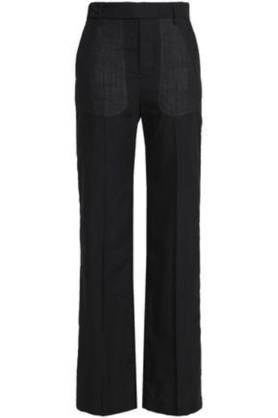 Rick Owens Woman Wool-twill Straight-leg Trousers Black