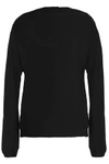 HELMUT LANG HELMUT LANG WOMAN CUTOUT WOVEN TOP BLACK,3074457345618979200