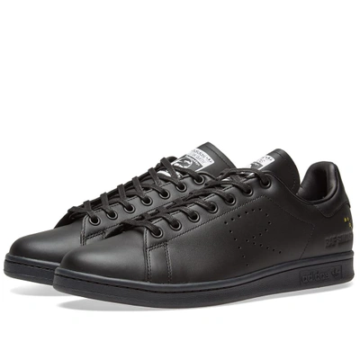 Adidas Originals Raf Simons For Adidas Men's Stan Smith Leather Lace-up Trainers In Black