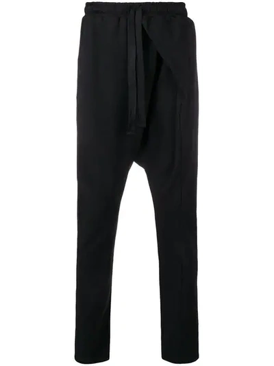 Alchemy Dropped Crotch Track Trousers - 黑色 In Black