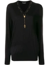 DOLCE & GABBANA ROSARY DETAIL JUMPER