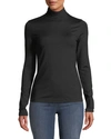 Akris Wool & Silk Turtleneck In Black