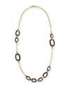 Pomellato Victoria 18k Rose Gold Black Diamond Link Necklace