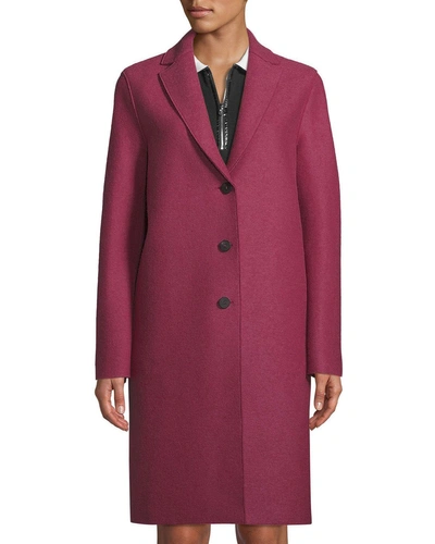 Harris Wharf London Pressed Wool Overcoat In Turquoise