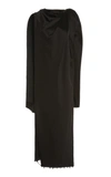 MARINA MOSCONE SATIN CAPE DRESS,F223.6069