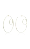 ANNIE COSTELLO BROWN Sterling Silver Hoop Earrings,E1200-SS