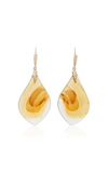 ANNETTE FERDINANDSEN 18K GOLD AGATE EARRINGS,689829