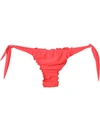 Amir Slama Frilled Bikini Bottoms In Red