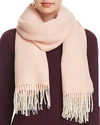 EILEEN FISHER CHEVRON FRINGE SCARF,F8KKC-A0275M