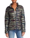 AQUA PACKABLE CAMO PUFFER COAT - 100% EXCLUSIVE,ALJ1893