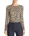 ALICE AND OLIVIA ALICE + OLIVIA DELAINA LEOPARD PRINT CROPPED TOP,CC808P58049