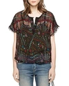 ZADIG & VOLTAIRE TERSON PSYCHE DELUXE TOP,WFCS3501F