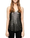 ZADIG & VOLTAIRE CHELSEA LAME TANK,WFTP7003F