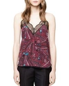 ZADIG & VOLTAIRE CHRISTY PSYCHE CAMISOLE,WFCP0702F