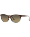 Maui Jim Honi 54mm Polarized Cat Eye Sunglasses - Sandstone With Blue/ Bronze In Brown Blue/bronze Polar