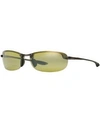 Maui Jim Polarized Sunglasses, Makaha Reader 63 1.5 Or 2.5 Or 2.5 In Grey/green 1.5