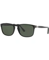Persol 54mm Square Sunglasses In Black/green