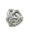 JOHN HARDY BAMBOO STERLING SILVER KNOT RING,0400098994184