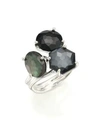 IPPOLITA Rock Candy Black Tie Semi-Precious Multi-Stone & Sterling Silver Cluster Ring,0400099481496