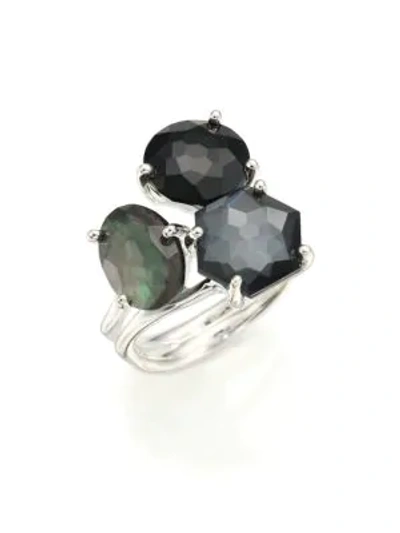 Ippolita Rock Candy Black Tie Semi-precious Multi-stone & Sterling Silver Cluster Ring