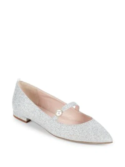 Sjp By Sarah Jessica Parker Vow Metallic Sparkle Flats In Silver
