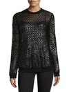 TORY BURCH Lansing Sequined Wool Sweater,0400098830942