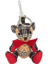 BURBERRY THOMAS BEAR CHARM IN SMALL SCALE CHECK COTTON