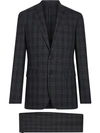 BURBERRY BURBERRY SOHO FIT CHECK WOOL SUIT - BLACK