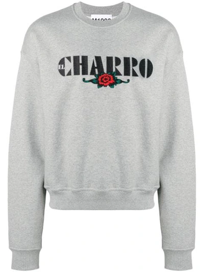 M1992 Slogan Print Sweatshirt In Grey