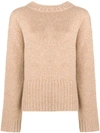 6397 6397 OVERSIZED RIBBED TRIM SWEATER - NEUTRALS