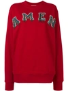 AMEN AMEN LOGO HOODIE - RED