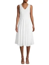 SJP BY SARAH JESSICA PARKER TIE-BACK FIT-AND-FLARE DRESS,0400099416096