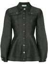 DICE KAYEK DICE KAYEK PEPLUM DENIM JACKET - BLACK