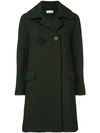 DICE KAYEK DICE KAYEK TEXTURED DOUBLE-BREASTED COAT - BLACK