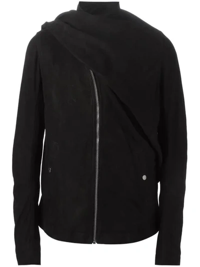 Rick Owens Wrap Effect Jacket In Black