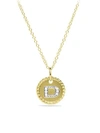 DAVID YURMAN WOMEN'S INITIAL CHARM NECKLACE WITH DIAMONDS IN 18K GOLD,468938298416