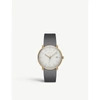 JUNGHANS 041/7857.00 MAX BILL STAINLESS STEEL AND LEATHER WATCH