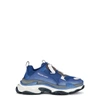 Balenciaga Blue And White Triple S Leather Sneakers