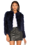 Lamarque Deora Feather Topper Jacket In Cobalt