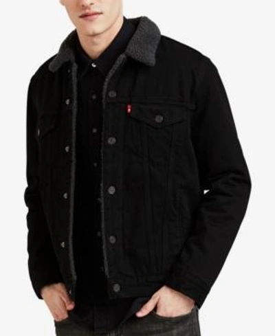 LEVI'S MEN'S REGULAR FIT SHERPA DENIM TRUCKER JACKET