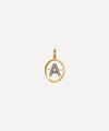 ANNOUSHKA 18CT GOLD A DIAMOND INITIAL PENDANT,000607621