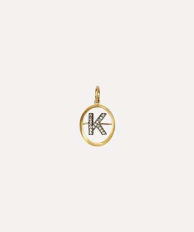 Annoushka 14kt And 18kt Yellow Gold Diamond Initial K Necklace