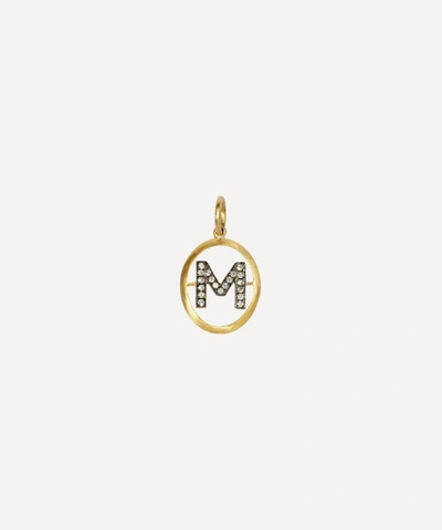 Annoushka 18ct Yellow-gold And Diamond M Pendant