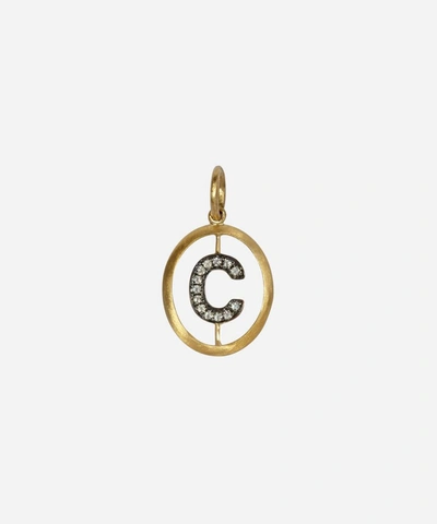 Annoushka Yellow Gold And Diamond Initial C Pendant